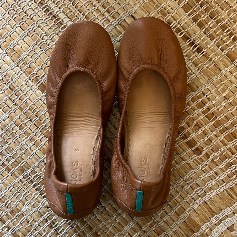 Tieks Brown Leather Ballet Flats 8